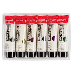 Amsterdam Standard Series Acrylics - Set of 6, Pearl Colors, 20 ml Tubes set contents