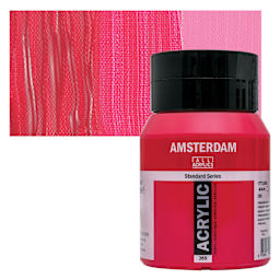 Amsterdam Standard Series Acrylic Paint - Primary Magenta, 500 ml Bottle and swatch