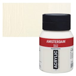 Amsterdam Standard Series Acrylic - Naples Yellow Light, 500 ml bottle and swatch