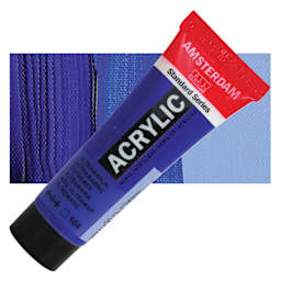 Amsterdam Standard Series Acrylic - Ultramarine, 20 ml Tube and swatch