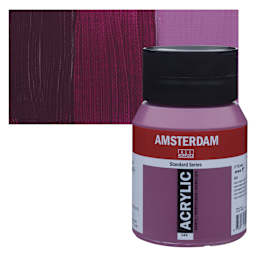 Amsterdam Standard Series Acrylic - Caput Mortuum Violet, 500 ml bottle and swatch