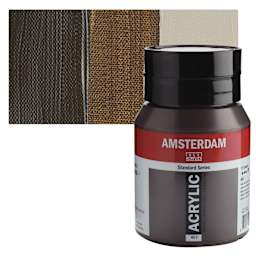 Amsterdam Standard Series Acrylic - VanDyke Brown, 500 ml bottle and swatch