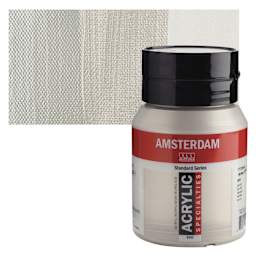 Amsterdam Standard Series Acrylic - Metallic Silver, 500 ml bottle and swatch