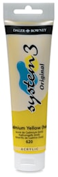 System 3 Medium Body Acrylic Paints - Upright Tube of Cadmium Yellow Hue