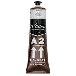 Chroma A2 Student Acrylics - Titanium White, 120 ml tube, front