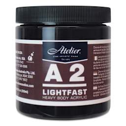 Chroma A2 Student Acrylics - Ivory Black, 250 ml jar