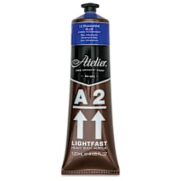 Chroma A2 Student Acrylics - Ultramarine Blue, 120 ml tube, front