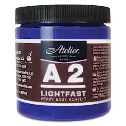 Chroma A2 Student Acrylics - Ultramarine Blue, 250 ml jar