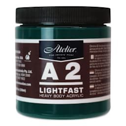 Chroma A2 Student Acrylics - Pthalo Green Hue, 250 ml jar