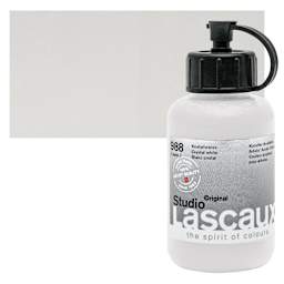 Lascaux Studio Acrylic - Crystal White, 85 ml bottle and swatch