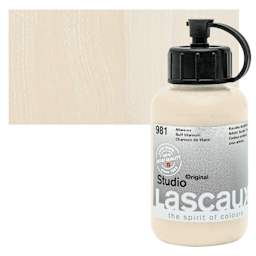 Lascaux Studio Acrylic - Buff Titanium, 85 ml bottle and swatch