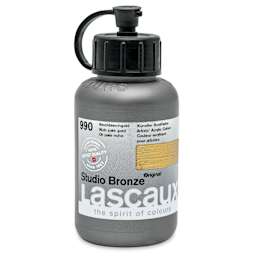 Lascaux Studio Bronze Acrylics - Rich Pale Gold, 85 ml bottle
