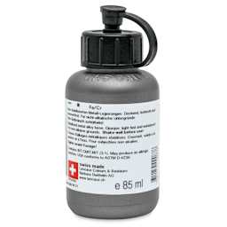 Lascaux Studio Bronze Acrylics - Stainless Steel, 85 ml bottle back