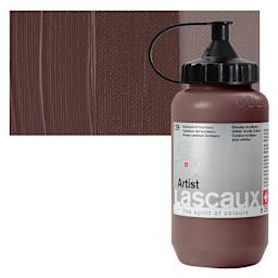 Lascaux Artist Acrylic - Cadmium Red Bordeaux, 390 ml Tube and swatch