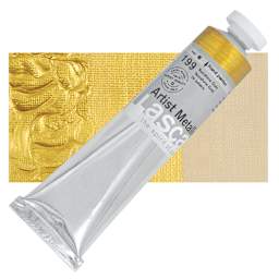 Lascaux Artist Acrylic - Sunshine Gold, 45 ml tube and swatch