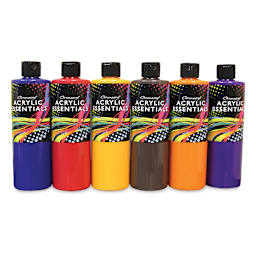 Chromacryl Acrylic Essentials - Set of 6, Secondary Colors, 500 ml