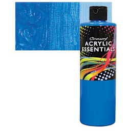 Chromacryl Acrylic Essentials - Cobalt Blue, 500 ml bottle and swatch