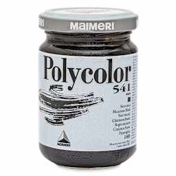 Maimeri Polycolor Vinyl Paints - Mica Black, 140 ml Jar