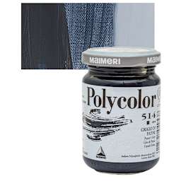 Maimeri Polycolor Vinyl Paint - Payne's Gray, 140 ml Jar and swatch