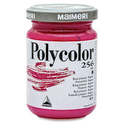 Maimeri Polycolor Vinyl Paints - Primary Red - Magenta, 140 ml Jar