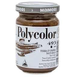 Maimeri Polycolor Vinyl Paints - Raw Umber, 140 ml jar