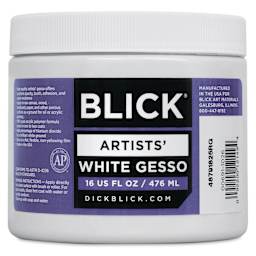 Blick Artists Acrylic Gesso - White, 16 oz jar, front label