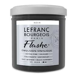 Lefranc & Bourgeois Flashe Vinyl Paint - Black, 125 ml jar