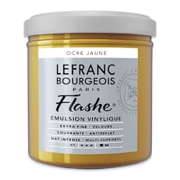 Lefranc & Bourgeois Flashe Vinyl Paint - Yellow Ochre, 125 ml jar