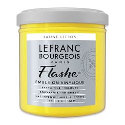 Lefranc & Bourgeois Flashe Vinyl Paint - Lemon Yellow, 125 ml jar