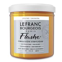 Lefranc & Bourgeois Flashe Vinyl Paint - Sahara Yellow, 125 ml jar
