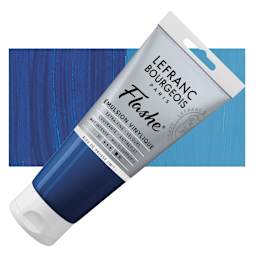 Lefranc & Bourgeois Flashe Vinyl Paint - Prussian Blue Hue, 80 ml tube and swatch