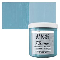Lefranc & Bourgeois Flashe Vinyl Paint - Blue Ash, 125 ml jar and swatch
