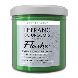 Lefranc & Bourgeois Flashe Vinyl Paint - Brilliant Green, 125 ml jar