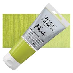 Lefranc & Bourgeois Flashe Vinyl Paint - Iridescent Stil de Grain Green, 80 ml tube and swatch
