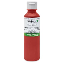 Tri-Art Liquid Artist Acrylics - Burnt Crimson, 120 ml bottle