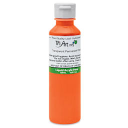 Tri-Art Liquid Artist Acrylics - Transparent Permanent Orange, 120 ml bottle