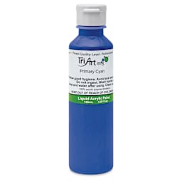 Tri-Art Liquid Artist Acrylics - Primary Cyan, 120 ml bottle