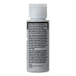FolkArt Matte Acrylic Paint - Pale Gray, 2 oz, Bottle (Back)