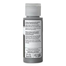 FolkArt Matte Acrylic Paint - Medium Gray, 2 oz, Bottle (Back)