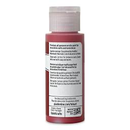 FolkArt Matte Acrylic Paint - Cardinal Red, 2 oz, Bottle (Back)