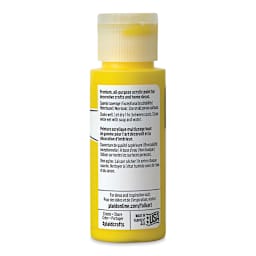 FolkArt Matte Acrylic Paint - Medium Yellow, 2 oz, Bottle (Back)