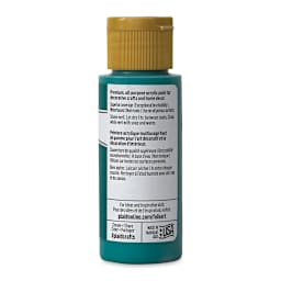 FolkArt Matte Acrylic Paint - Teal, 2 oz, Bottle (Back)