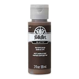 FolkArt Matte Acrylic Paint - Coffee Bean, 2 oz, Bottle (Front)