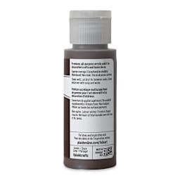 FolkArt Matte Acrylic Paint - Real Brown, 2 oz, Bottle (Back)