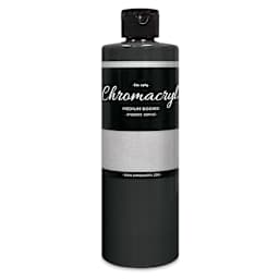 Chromacryl Students' Acrylics - Black, 16 oz bottle