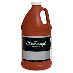 Chromacryl Students' Acrylics - Burnt Sienna, 64 oz bottle