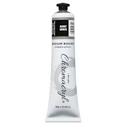 Chromacryl Students' Acrylics - Burnt Umber, 2.5 oz tube