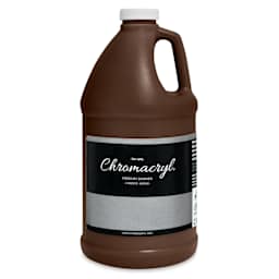 Chromacryl Students' Acrylics - Burnt Umber, 64 oz bottle
