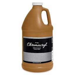 Chromacryl Students' Acrylics - Raw Sienna, 64 oz bottle