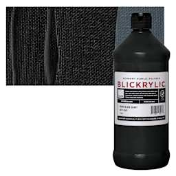 Blickrylic Student Acrylic - Mars Black, Quart and swatch